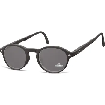 Brýle na čtení Montana Eyewear Skládací sluneční brýle MR66S na čtení, černá Dioptrie: +1,00