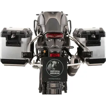 Zavazadlo na motocykl Hepco & Becker Kufry Hepco Becker Xplorer Cutout na Yamaha Ténéré 700 Rally (25) 40-37l stříbrné