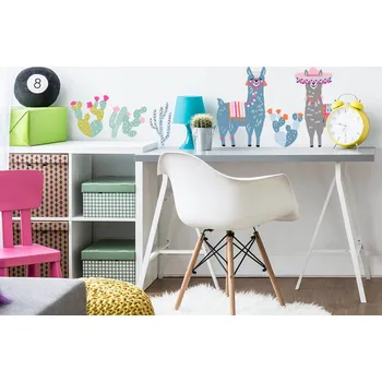 Pastelowe Love Pastelowe Love® samolepky na zeď lamy pastelové Sada samolepek