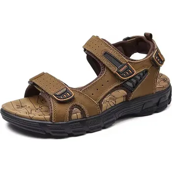 Dámské sandále Kožené sandály pro muže na pláž Barva: Hnědá, Velikost: 40