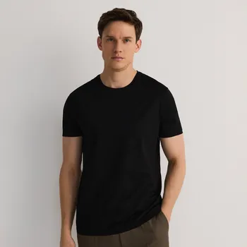 Reserved - Regular fit tričko z modalu - černý - 7384Z-99X - 7384Z-99X-L-6