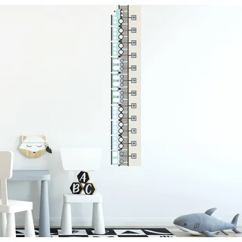 Pastelowe Love Pastelowe Love® samolepka na zeď metr vláčky modré Samolepka 128 x 24 cm