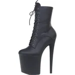 kotníkové boty s vysokou platformou 20 cm na šněrování Velikost: 45, Barva (Varianta): Black matt