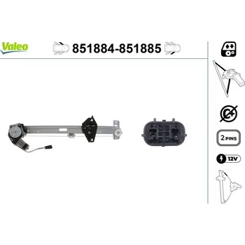 Stahovačka okna Zvedací zařízení oken VALEO 851884