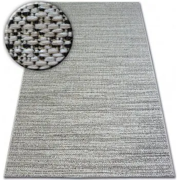 Koberec Balta Kusový koberec Sisal FLOORLUX 20389 stříbrný / černý Rozměr: 60x110 cm