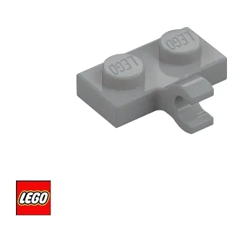 Stavebnice LEGO LEGO® Dílky LEGO Podložka 1x2 s klipem / 11476 65458 Barva: Světle-Šedá 11476