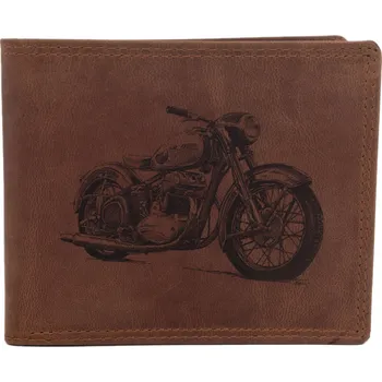 Peněženka Pánská peněženka MERCUCIO světlehnědá vzor 69 motorka veterán 2911908