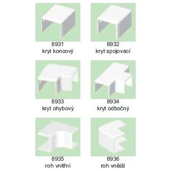 kabelová chránička Kryt LHD 30 x 25 ohybový 8933 HB KOPOS - KOLIN a.s. 41-06-270-58933