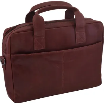 Mercucio Kožená taška na notebook růžová 370116