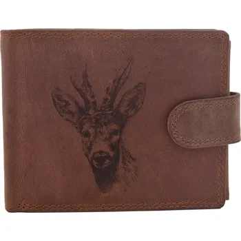 Peněženka Pánská peněženka MERCUCIO světlehnědá vzor 38 srnec hlava II 2911906
