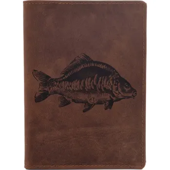 Peněženka Rybářská dokladovka MERCUCIO světlehnědá vzor 3 kapr lysec 2911931