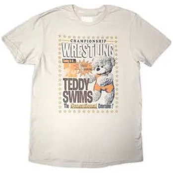Pánské tričko Merch Teddy Swims: Teddy Swims Unisex T-shirt: Wrestling (sand) (x-large) XL