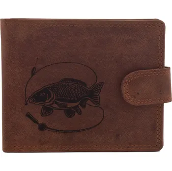 Peněženka Pánská peněženka MERCUCIO světlehnědá vzor 46 kapr s prutem 2911906