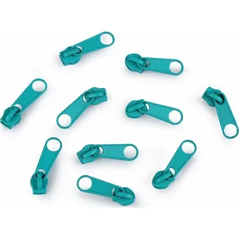 Zip Jezdec ke spirálovým zipům 3 mm - tyrkys světlý