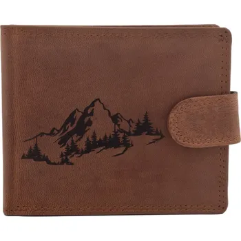 Peněženka Pánská peněženka MERCUCIO světlehnědá vzor 80 hory světlehnědá 2911906