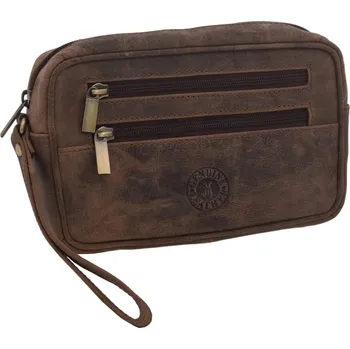 Mercucio Kožená etue taška tmavý tan 250110