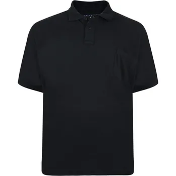 Pánské tričko KAM polokošile pánská KBS 501A nadměrná velikost černá 4XL