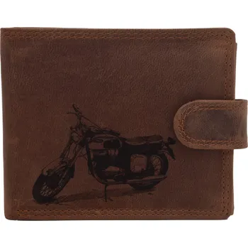 Peněženka Pánská peněženka MERCUCIO světlehnědá vzor 65 motorka retro II 2911906
