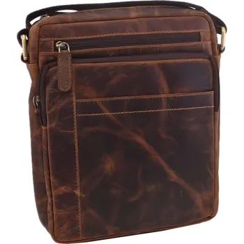 Mercucio Pánské kožené crossbody tmavěhnědý hunter 250839