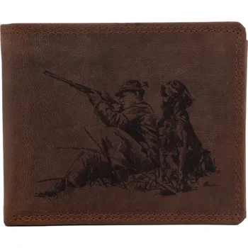 Peněženka Pánská peněženka MERCUCIO světlehnědá vzor 60 myslivec a pes 2911908
