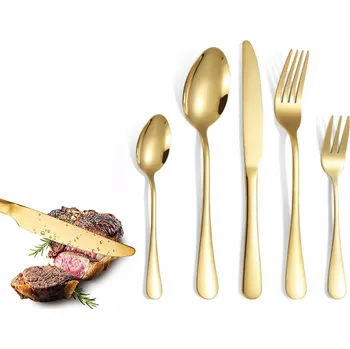 Příbor ZLATÉ PŘÍBORY SADA PŘÍBORŮ pro 6 osob 30 ks