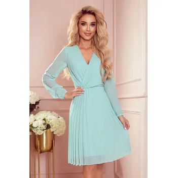 Dámské šaty NUMOCO šaty dámské 313-12 ISABELLE výstřih, dlouhý rukáv XS