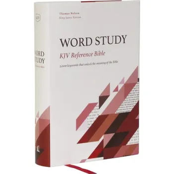 KJV, Word Study Reference Bible, Hardcover, Red Letter, Thumb Indexed, Comfort Print - Thomas Nelson