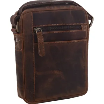 Kabelka Mercucio Pánské kožené crossbody tmavěhnědý hunter 250840