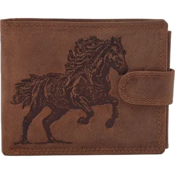 Peněženka Peněženka z pravé kůže MERCUCIO světlehnědá embos kůň 2911906
