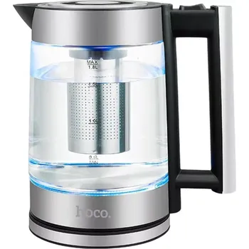 Rychlovarná konvice Rychlovarná konvice Hoco 1,8L HA01A bórové sklo / nerezová ocel