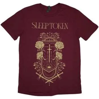 Pánské tričko Merch Sleep Token: Sleep Token Unisex T-shirt: Damocles (maroon Red) (small) S