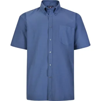 KAM košile pánská KBS 663A krátký rukáv nadměrná velikost 3XL tmavě modrá