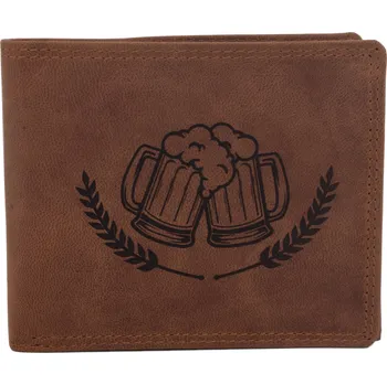 Peněženka Pánská peněženka MERCUCIO světlehnědá vzor 85 pivo 2911908