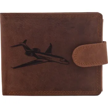 Peněženka Pánská peněženka MERCUCIO světlehnědá vzor 43 letadlo 2911906