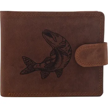Peněženka Pánská peněženka MERCUCIO světlehnědá vzor 52 štika 2911906