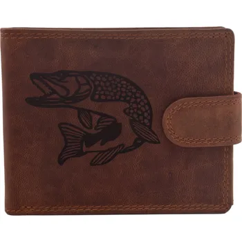 Peněženka Pánská peněženka MERCUCIO světlehnědá vzor 81 štika plná 2911906