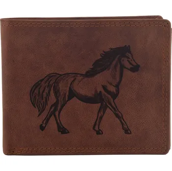 Peněženka Pánská peněženka MERCUCIO světlehnědá vzor 23 kůň celý 2911908