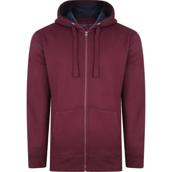 Pánská mikina KAM mikina pánská KBS 503H nadměrná velikost 2XL bordó