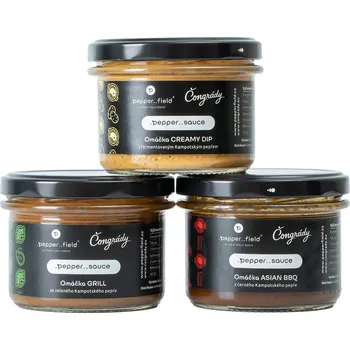 Koření Výhodný trojset pepřových omáček 3× 170 g