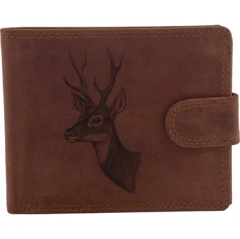 Peněženka Pánská peněženka MERCUCIO světlehnědá vzor 5 srnec hlava 2911906
