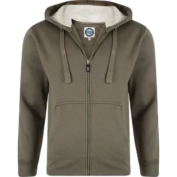 Pánská mikina KAM mikina pánská KBS 503H nadměrná velikost olivová 8XL