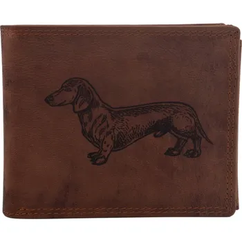 Peněženka Pánská peněženka MERCUCIO světlehnědá vzor 55 jezevčík 2911908