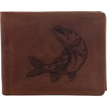 Peněženka Pánská peněženka MERCUCIO světlehnědá vzor 52 štika 2911908