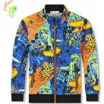 Chlapecká mikina Kugo EM9321 modrá / oranžový zip