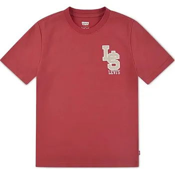 Chlapecké tričko Dětské tričko Levi's STREAMLINE MONOGRAM TEE 8EP035 červená 33X, vel. 110