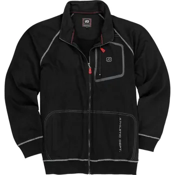 Pánská mikina ADAMO mikina pánská MANUEL nadměrná velikost černá 4XL