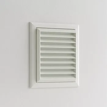 Větrací mřížka VP-125/200x200 Hmb větrací mřížka se síťkou a přírubou bílá