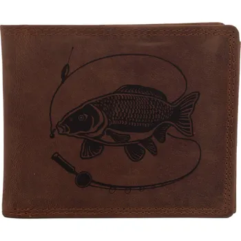 Peněženka Pánská peněženka MERCUCIO světlehnědá vzor 46 kapr s prutem 2911908