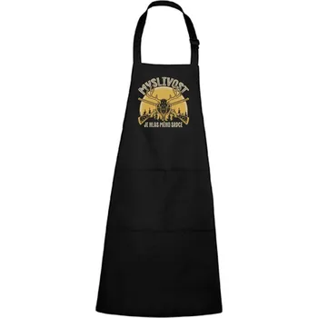 Kuchyňská zástěra DOBRÝ TRIKO Zástěra s potiskem Myslivost hlas srdce Barva: Černá