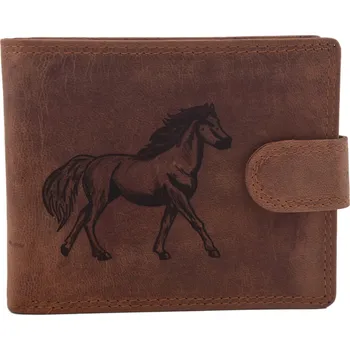 Peněženka Pánská peněženka MERCUCIO světlehnědá vzor 23 kůň celý 2911906